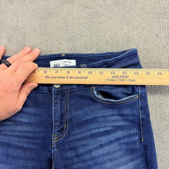 BKE Jeans Women 25x 31.5 Blue Denim Payton Mid-Rise Skinny Universal Fit Stretch - Picture 10 of 11